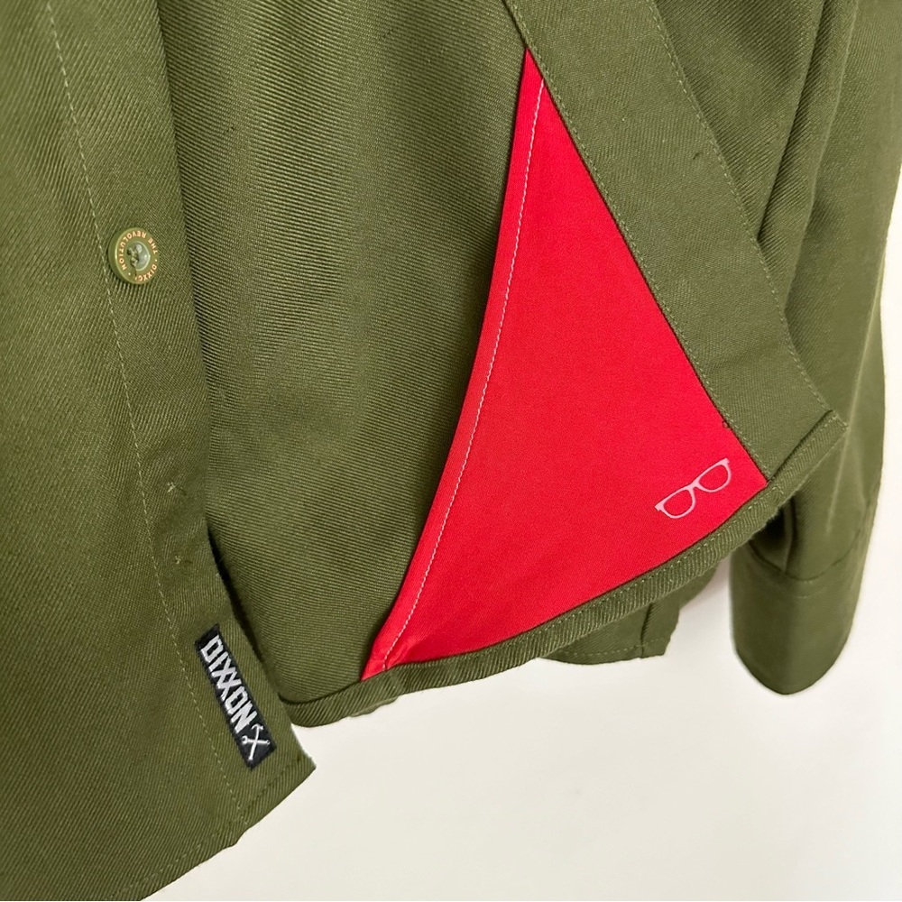 Dixxon Flannel The Revolution Men’s Green Military Shirt - Picture 5 of 11